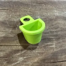 LEGO Minifig Accessory: Basket, Backpack, Part # 4523, Lime Green - 1 Pc
