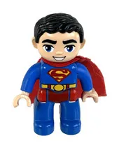 Lego Duplo Superman Minifigure DC Comics Super Heroes Red Fabric Cape2.5"Retired
