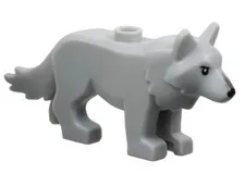 Lego Wolf - Medium Stone Gray - Wolfpack Beastmaster Animal
