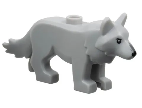 Lego Wolf - Medium Stone Gray - Wolfpack Beastmaster Animal