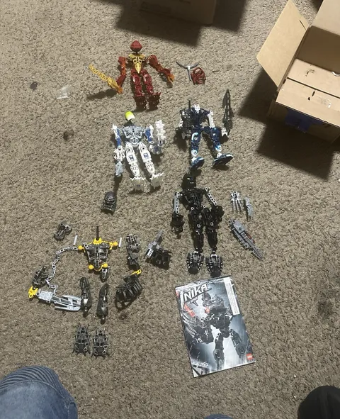 BIONICLE 5 Toa Inika Incomplete Sets Lot Nuparu, Hahli, Hewkii, Jaller & Matoro!
