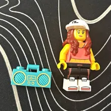 LEGO Breakdancer Minifigure Girl Complete Set with Boombox 20CMF Series