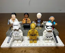 LEGO Star Wars Minifigure Lot (7) incl. C-3PO, 2 Troopers, Finn, Rey, Maz Kanata