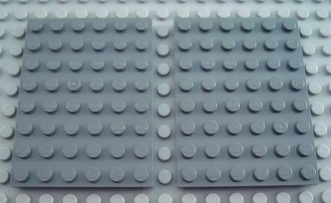 LEGO Lot of 2 Dark Bluish Gray 6x8 Building Plate Pieces