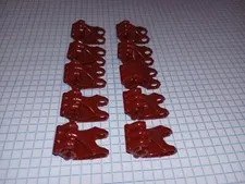 10 Bionicle Lego 64251 Dark Red Bionicle Fist w/ Axle Hole - 3 fingers WYSIWYG