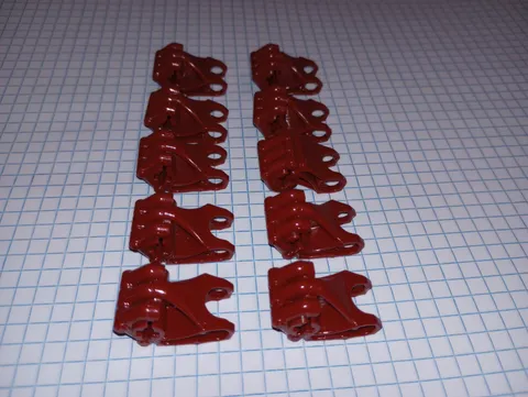 10 Bionicle Lego 64251 Dark Red Bionicle Fist w/ Axle Hole - 3 fingers WYSIWYG