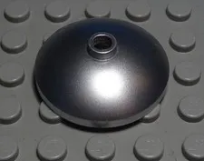 Lego Lid Parabolic Round 3x3 Metallic Silver