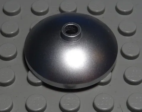 Lego Lid Parabolic Round 3x3 Metallic Silver