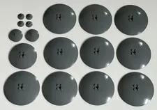 LEGO Lot of 17 Dark Bluish Gray Radar Dish Parts