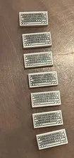 Lego Lot of 6 COMPUTER KEYBOARD 1x2 White Printed Tile Minifig Office 3069pb0030
