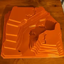 LEGO Raised Rocky Ridge Playscape Baseplate no Studs, Part# #4116414