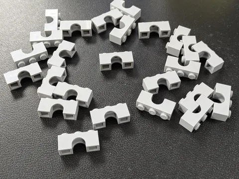 LEGO-NEW- #4490-LIGHT BLUISH GREY-BRICK ARCH 1 X 3 -25 PIECES