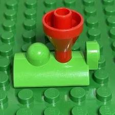 Lego DUPLO Train Steam Engine Top Green Red Funnel 10558 6144 5606 9212 3770