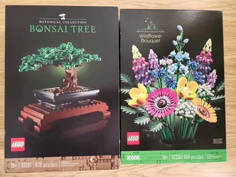 Lego Set Lot of 2 Wildflower Bouquet 10313 Bonsai Tree 10281 New