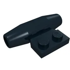 LEGO Part 3475b - Black Engine - Smooth, Small 1 x 2 Side Plate [With Axle Holde