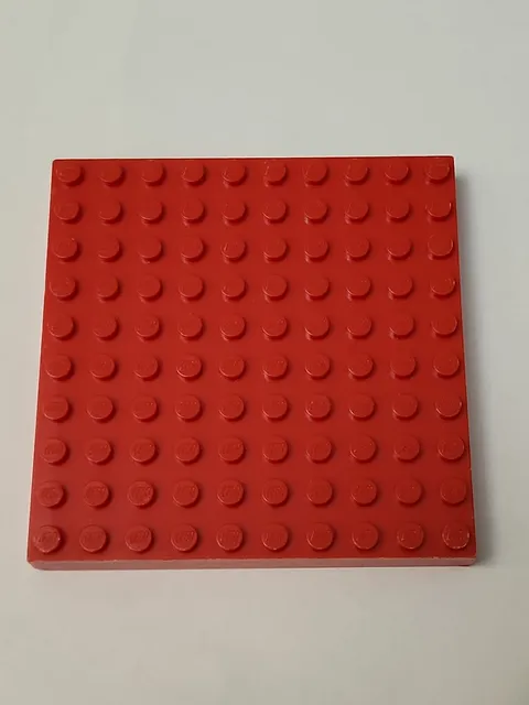 LEGO 733 10x10 Brick Plate Red slight wear 