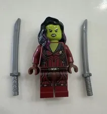 Lego Marvel Guardians of the Galxay Minifigure SH0124 Gamora Dark Red Suit