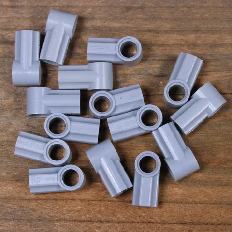 LEGO Lt Bluish Gray Technic, Axle and Pin Connector Angled #1 32013 42127 Qty 15