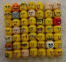 LEGO Lot of 49 Minifigure Heads Variety 100% Lego Lot See Photo 4 Condition H-3
