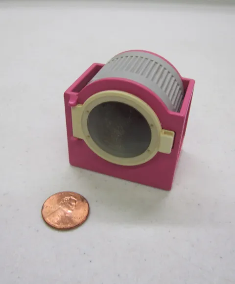 Vtg Lego Duplo PINK WASHING MACHINE LAUNDRY Spins! Furniture House Home #2