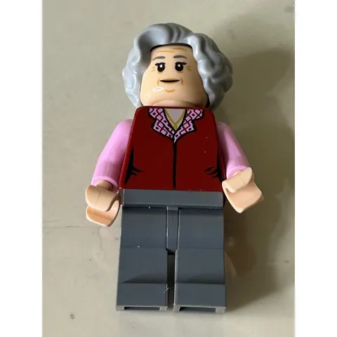 LEGO Trolley Witch Minifigure Grey Hair Pink Shirt Red Vest Child Toy