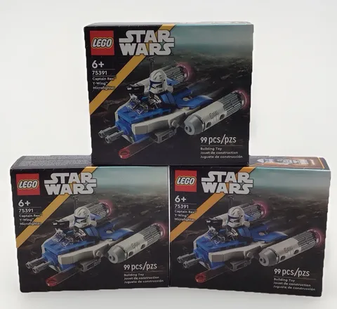 Lego Star Wars Captain Rex Y Wing Microfighter (75391) Ages 6+ 99 Pcs LOT OF 3