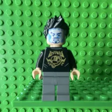 Lego Tony Stark 76216 76194 Black Shirt with Gold Helmet Super Heroes Minifigure