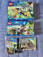 Set of 4 LEGO Chima 70001, 70125, 70129, 70138 Great Condition (Read Post) 