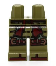 LEGO Minifigure Legs Ninjago Olive Green Red Sash Ronin Possession 70735 6116654