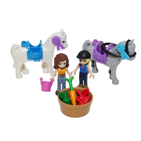 LEGO Friends Horse Show Lot Horses Riders Mini Dolls Ribbons Equestrian Gear