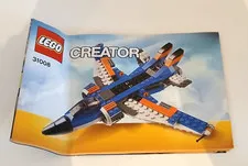 Lego notice de montage Instruction Creator 31008 Blue Jetplane jet bleu