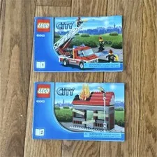 LEGO CITY Fire Station 60003 Illustrated Instruction Manual Booklets English 1-2