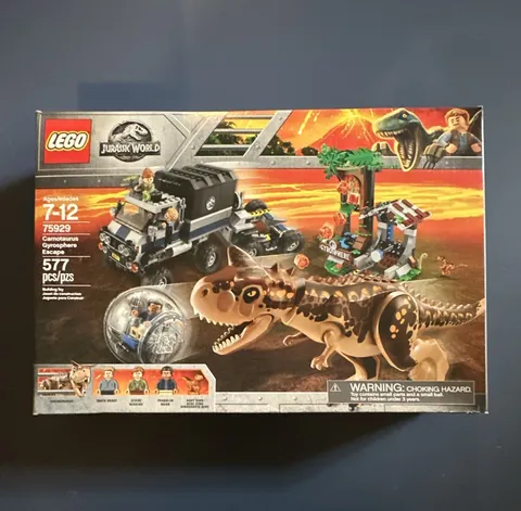 LEGO Jurassic World 75929 Carnotaurus Gyrosphere Escape Complete 577 pcs