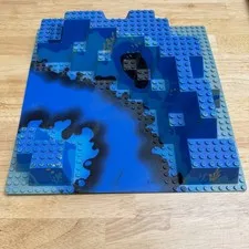 LEGO Aquazone 6195 Neptune Discovery Lab 6024px1 Baseplate Raised 32x32 Blue