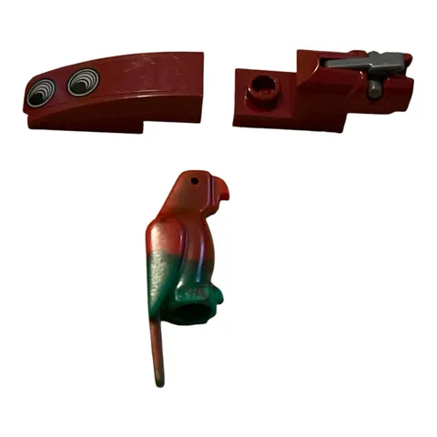 Lego Genuine Original Replacement  Red/Green Parrot & Mini Blaster w/ Trigger