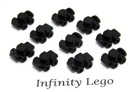10 LEGO Black Minifigure Roller Skate Friends Accessory (11253 18747)  10 Pieces