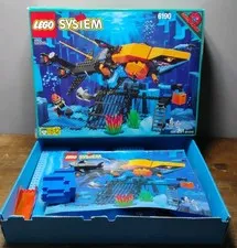 LEGO System 6190 Aquazone Shark's Crystal Cave ~ NEAR COMPLETE/ALL MAJOR PEICES