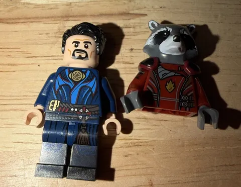 Lego Marvel Minifigure Doctor Strange & Rocket Raccoon (no Legs).!!!!’