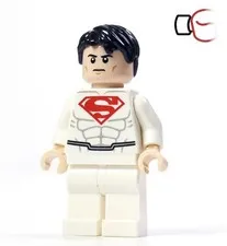 LEGO DC Superhero White Superboy Custom minifigure By Excelsior Rare