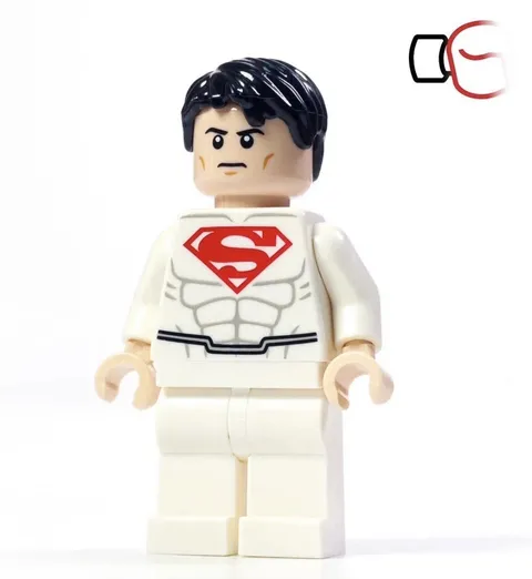LEGO DC Superhero White Superboy Custom minifigure By Excelsior Rare