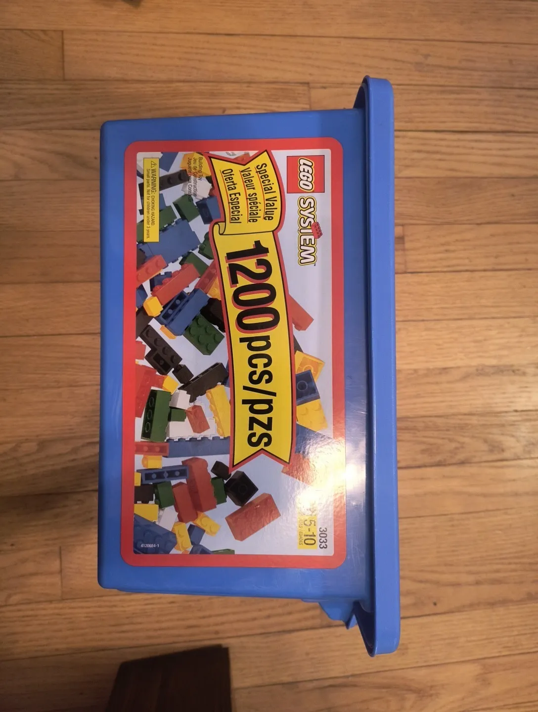 Lego 3033 Empty Bin With Lid. Signs Of Use, Labels Intact, Lid Latches FS!