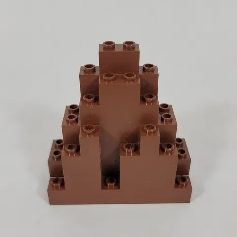 Vtg LEGO Castle REDDISH BROWN Rock Wall Triangular Mountain Panel Part 6083