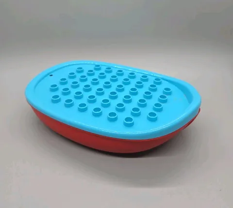 Lego Duplo RED & AZURE BLUE FLOATING BOAT RAFT SHIP Fun Bath Play Building
