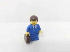 LEGO Classic Town Citizen Minifig Blue Suit with Tie and Briefcase Businessman  