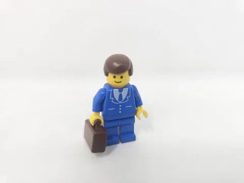 LEGO Classic Town Citizen Minifig Blue Suit with Tie and Briefcase Businessman  