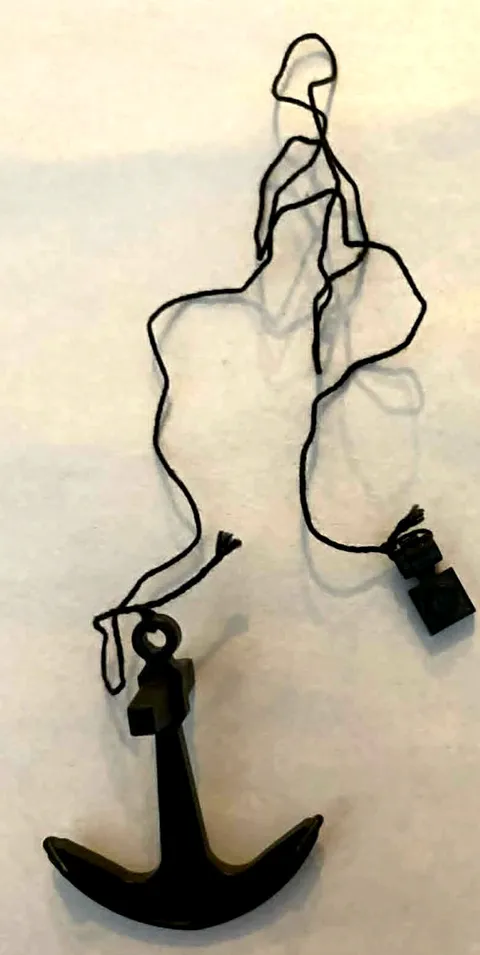 Lego 2564 Ship Boat Anchor Black 1 Top Hole Pirate 6280 6285 7075 6274 6286 4768