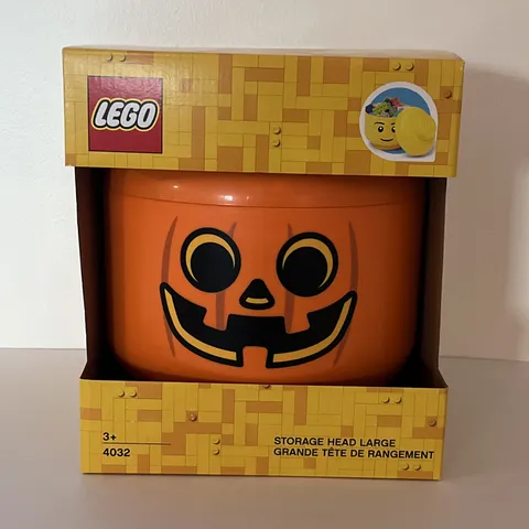 LEGO | Large Halloween Pumpkin Stackable Storage Head Container | 4032
