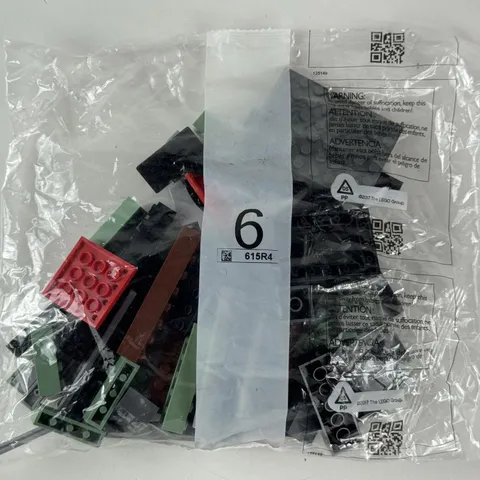 Retired LEGO Parts Bag 9 Assorted Bricks Plates Black Green Brown Red New Sealed