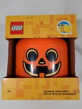 Lego Pumpkin Jack O Lantern Storage Head Small