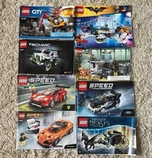 Lot of 8 LEGO Instruction Manuals – Speed Champions, Batman, Jurassic World